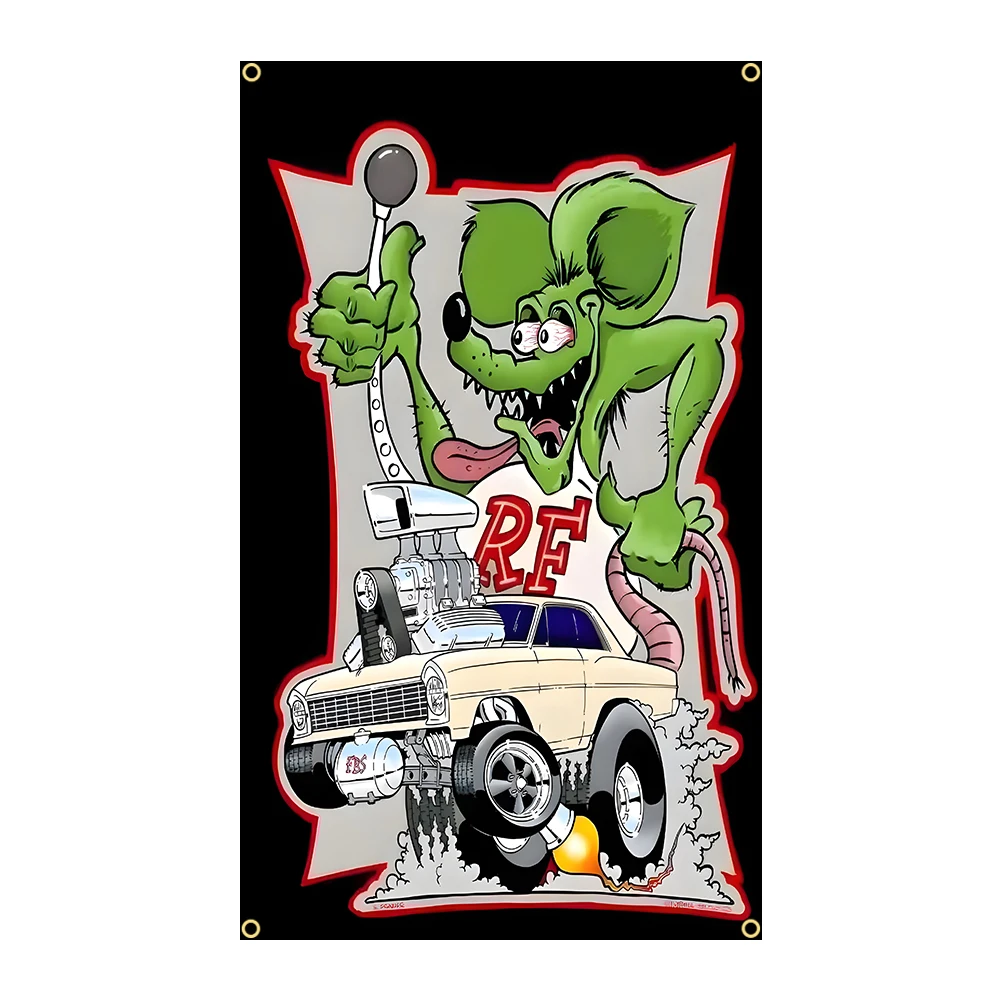 Rat finkS choppers Flag Flying Banner for Decor Indoor Outdoor