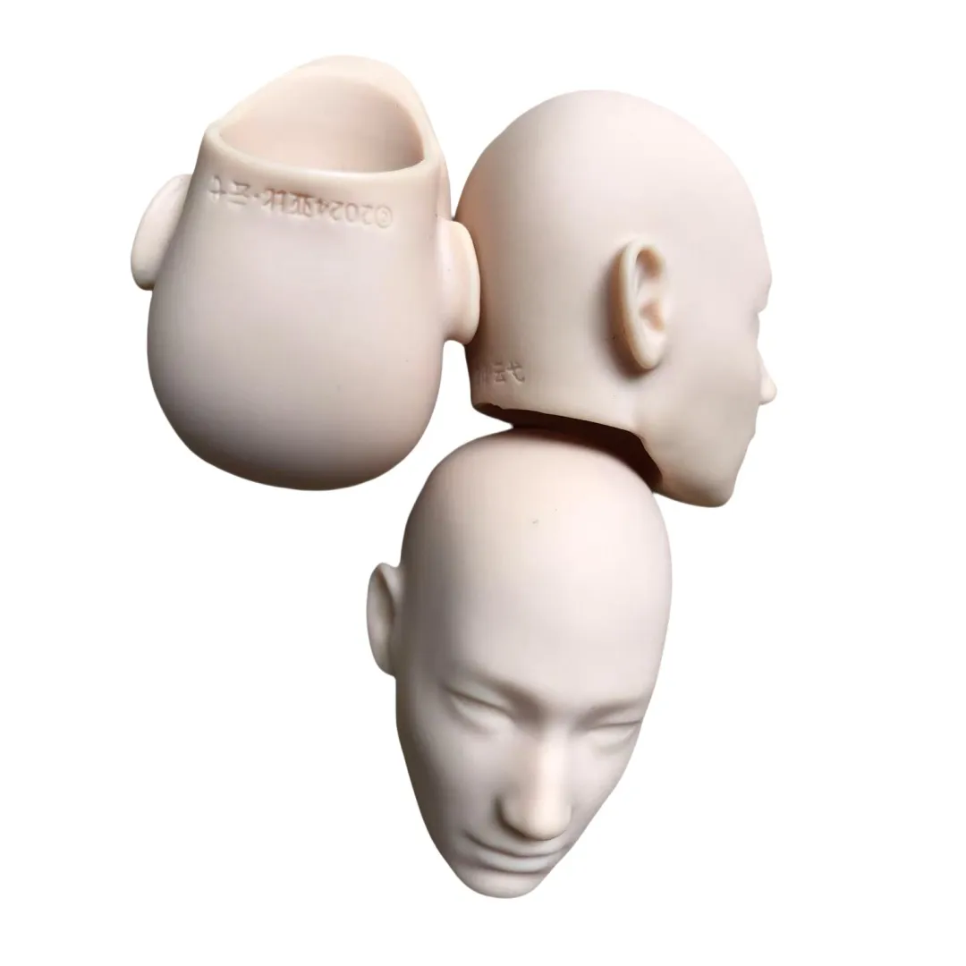 MENGF FR Color Bald Doll Heads Small Defectives With Black Dots Doll Heads Japan White Pink Beige Hungarian Latin Skin Doll Part