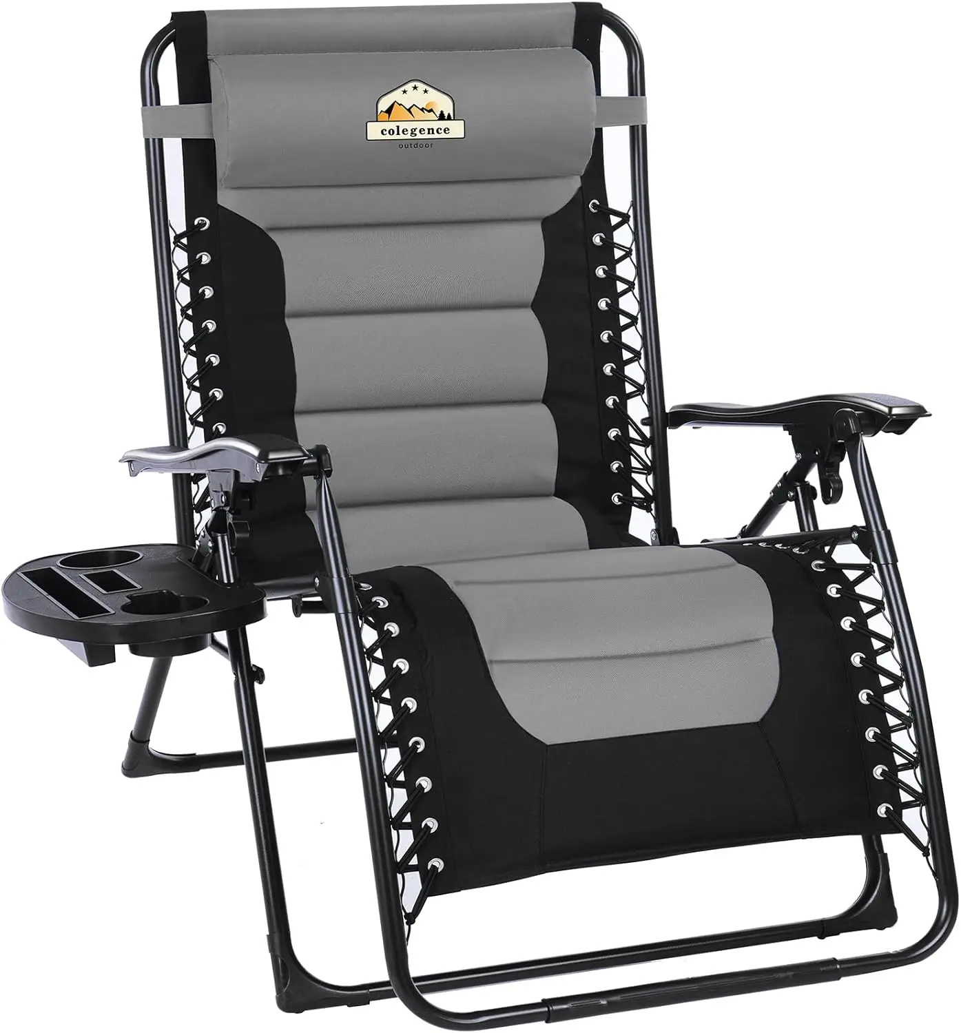 كرسي صالة مبطن كبير الحجم بدون جاذبية، كراسي قابلة للطي مضادة للجاذبية، كرسي عشب قابل للطي يدعم 350 رطلًا #1