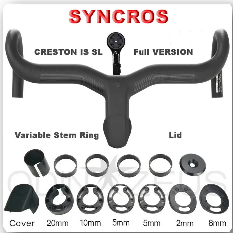 SYNCROS Strong T800 Carbon  Internal Cable integrierte Aero Road  Bike Handlebars UD  380~440mm*80~110mm  bicycle accessories