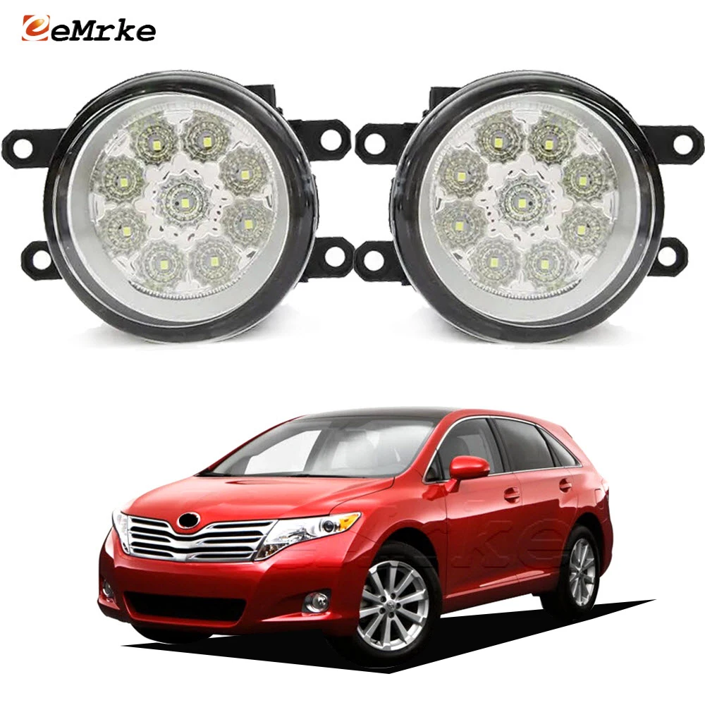 

Обновленные Светодиодные Автомобильные противотуманные фары PTF дневные ходовые фонари для Toyota Venza GGV10/15 2009 2010 2011 2012 2013 2014 2015 2016 2017