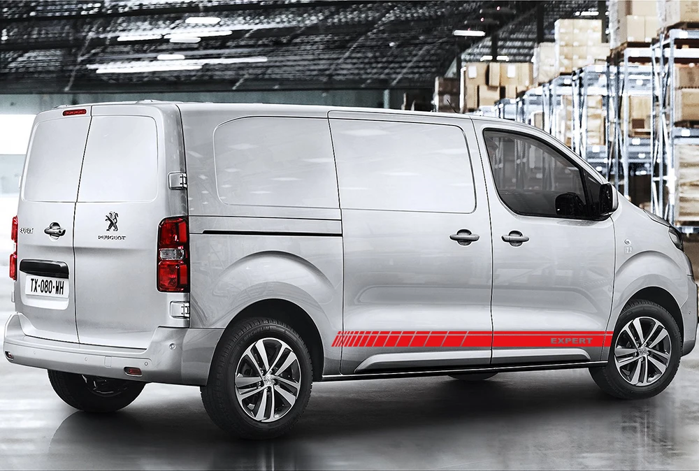 2 قطعة ملصقات باب السيارة Peugeot خبير XS SWB ضبط اكسسوارات فان الجانب المشارب الرسومات الفينيل فيلم ملصق مائي اكسسوارات #3