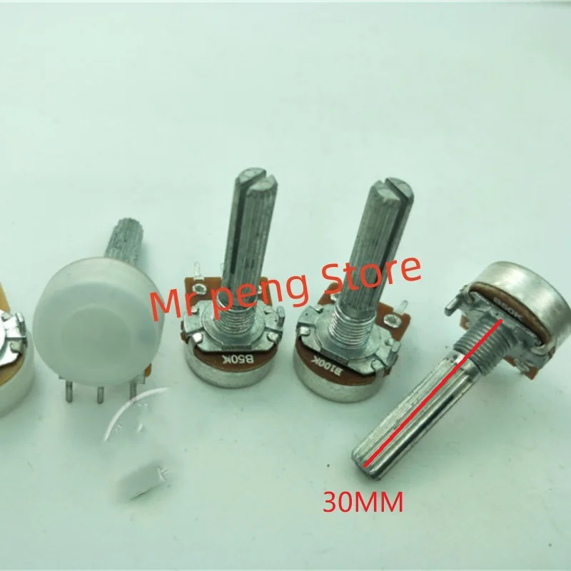 1pcs for Type 148 Single Potentiometer A10K B10K B20K B50K B100K Flower handle 30MM with step 41C guard