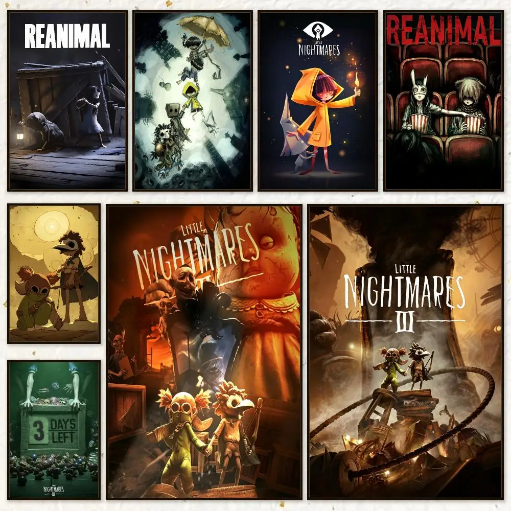 Game Action Little Nightmares Poster HD Waterproof Wall Art Posters Self Adhesive Bedroom Living Room Home Decor Gift