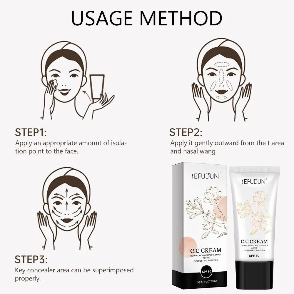 With Spf 50 Korean Color Changing CC Cream Color Correcting Full Coverage Full Coverage Cream Self Adjusting Color Changing