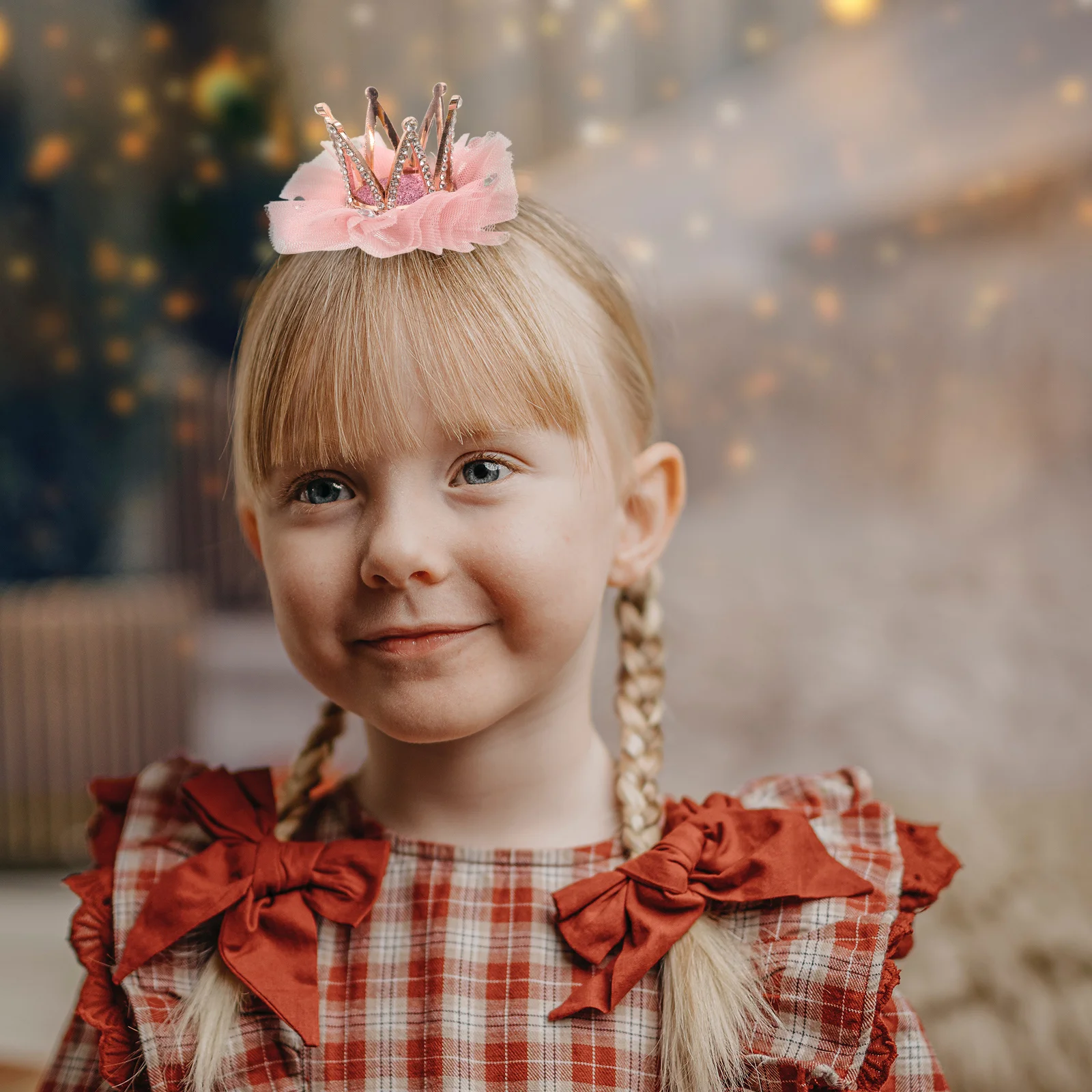 

Crown Clip Rhinestone Bobby Pin Deep Pink Durable Hair Accessory For Fashion Bang Clips Travel Outing Decoration Hair