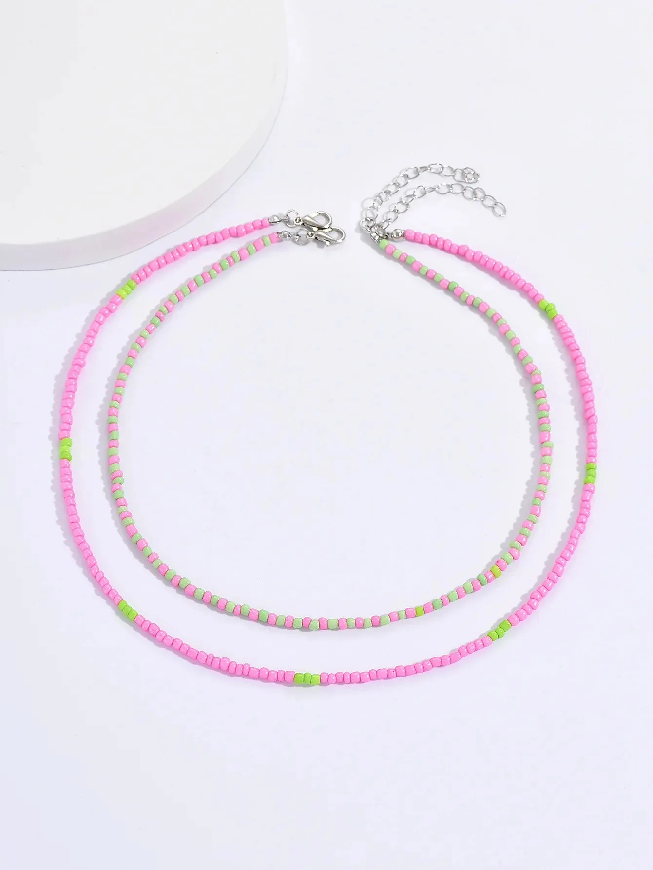 2025 Boho Double Layers Seed Beads Necklace for Women Collar Charm Handmade Aeesthethic Bead Femme Neck Jewelry Party Gifts