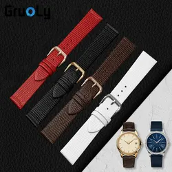 Lizard Pattern Calf Leather Watchband Straps Universal Wrist Band 12mm 14mm 16mm 18mm 20mm Men Women Watch Band Belt Accessories