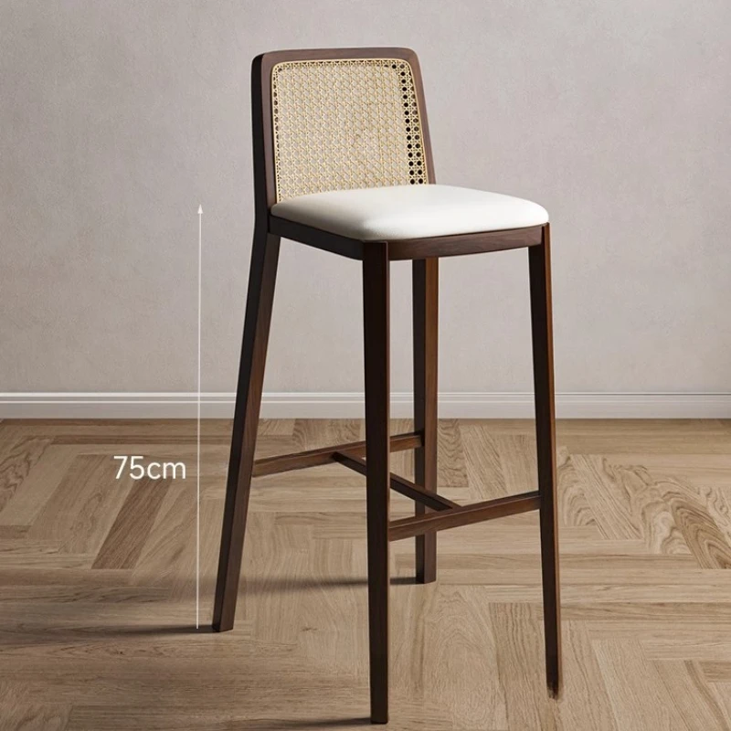 Design High Kitchen Stools Rattan Chair Kitchen Bar Stools Island Dining Table Chair Taburete Alto Sgabello Cucina Furniture