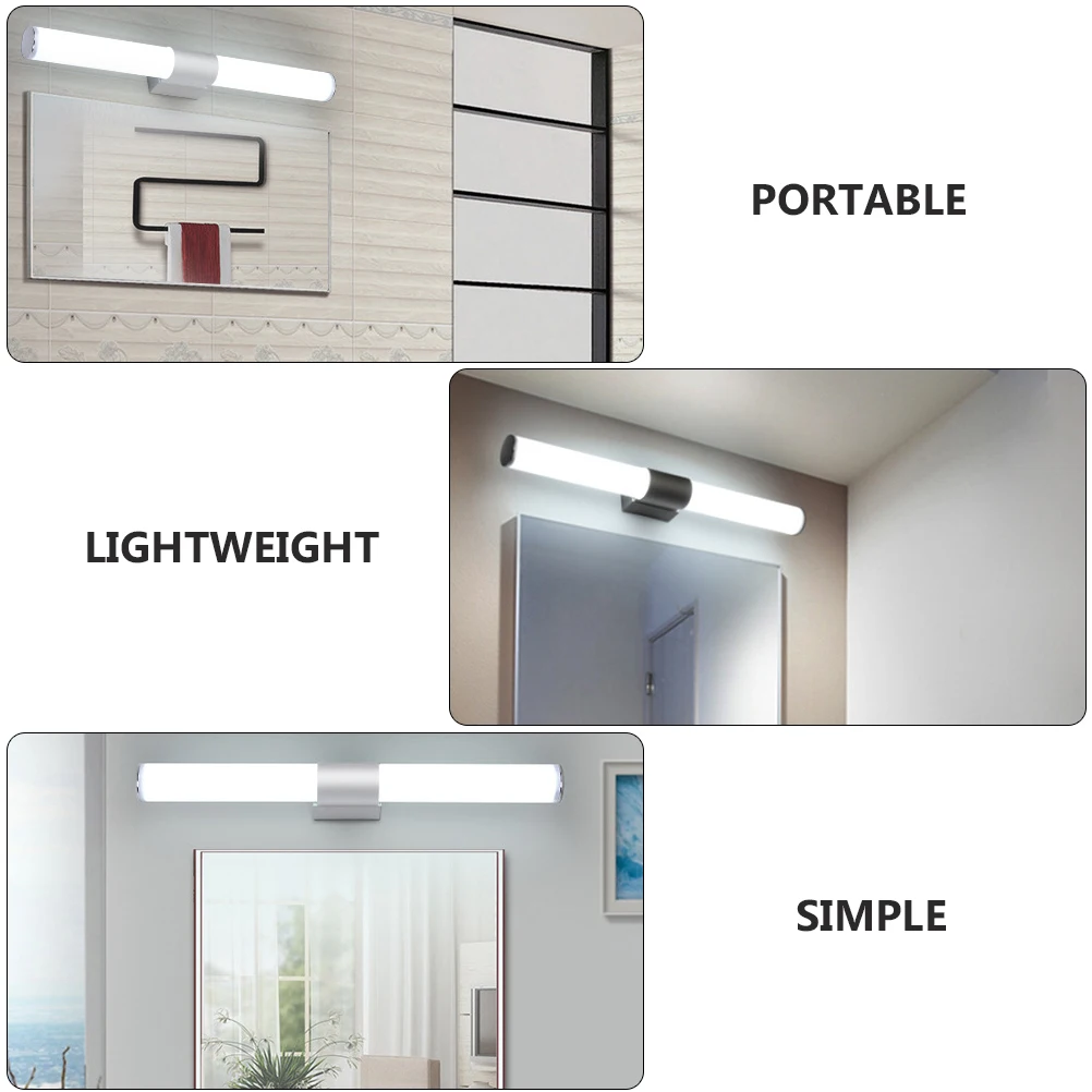 1 個 LED ミラーフロントライトホワイトモダンウォールランプポータブル化粧ランプバスルームキャビネットライト化粧台用