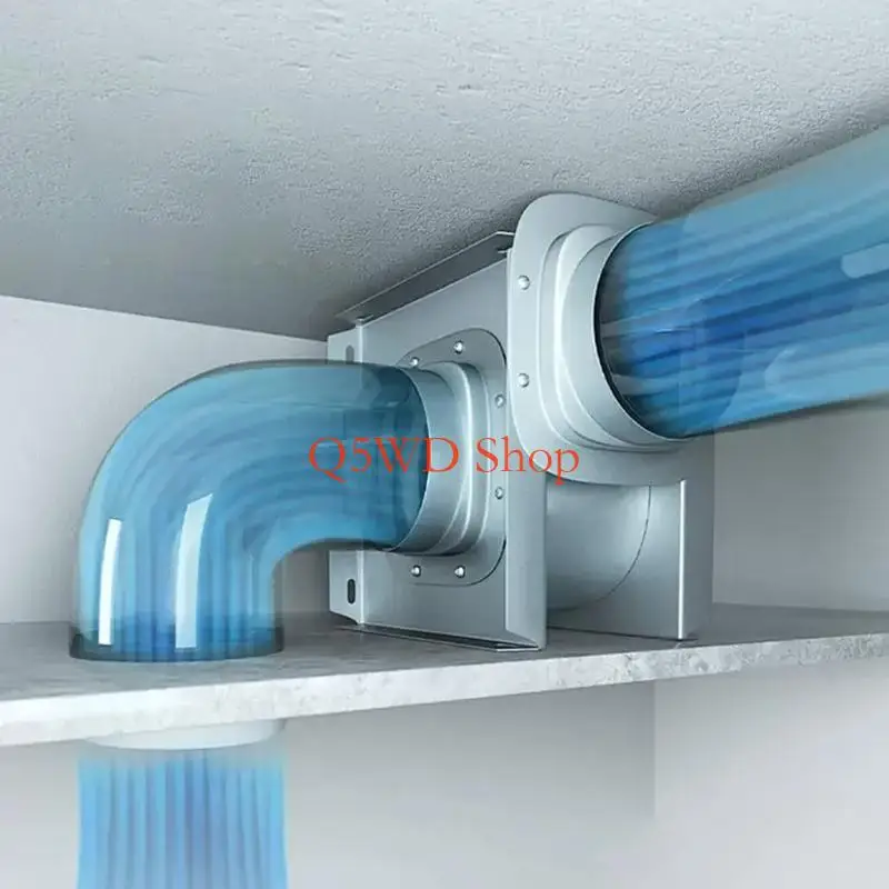Q5WD 50mm 12W Exhaust Fan Home Inline Pipe Duct Fan Bathroom Extractor Ventilation