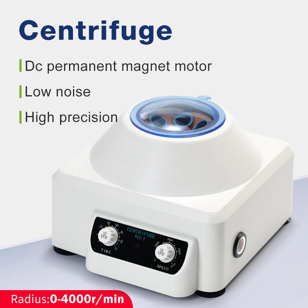 900-2 Electric Centrifuge Machine 4000rpm Low Speed Centrifuge with Timer Plasma Serum Separate Machine for Laboratory Hospital