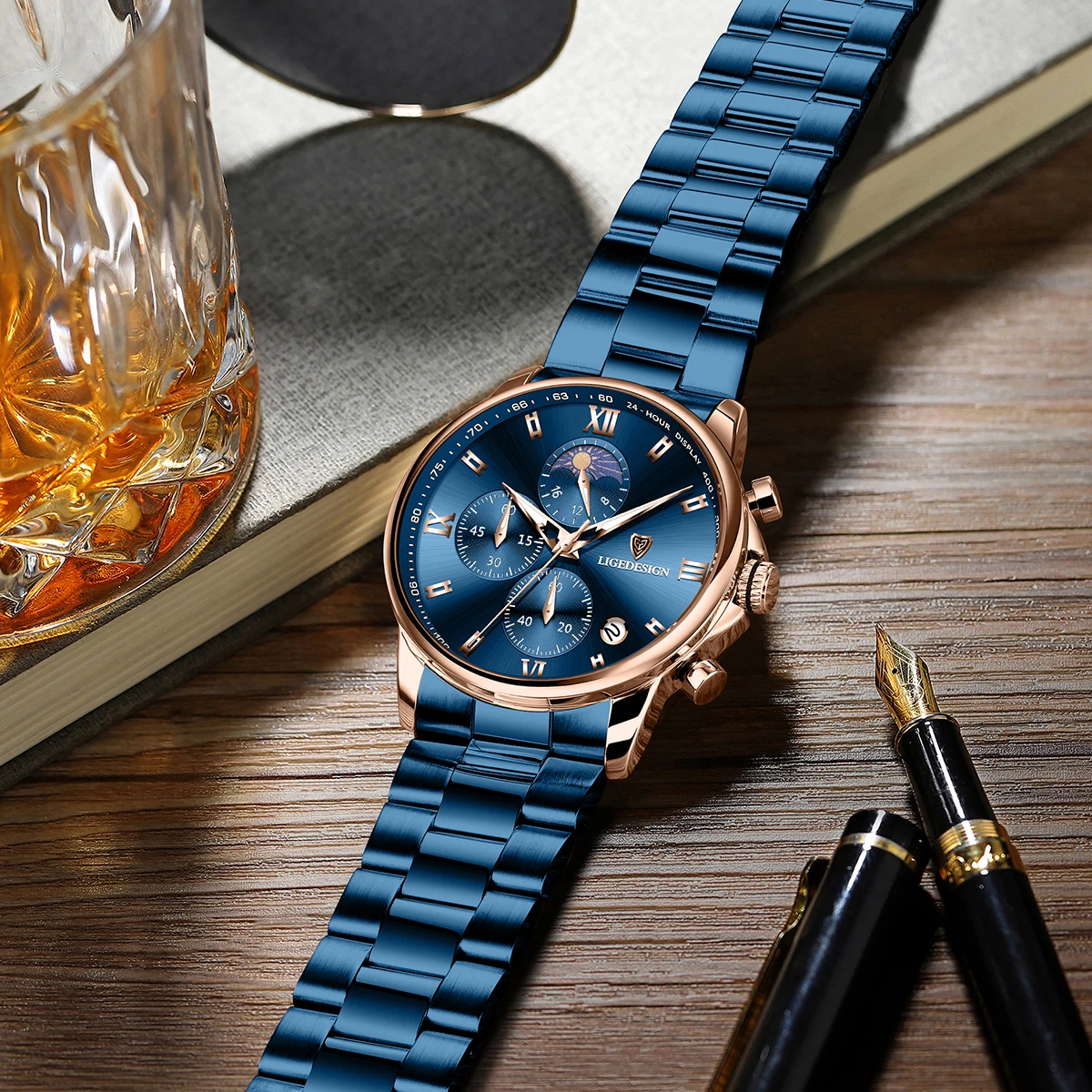 2025 ساعة رياضية جديدة للرجال العلامة التجارية الفاخرة ساعات رجالي الأعمال مقاوم للماء العسكرية كوارتز كرونوغراف ساعة اليد Montre أوم #3