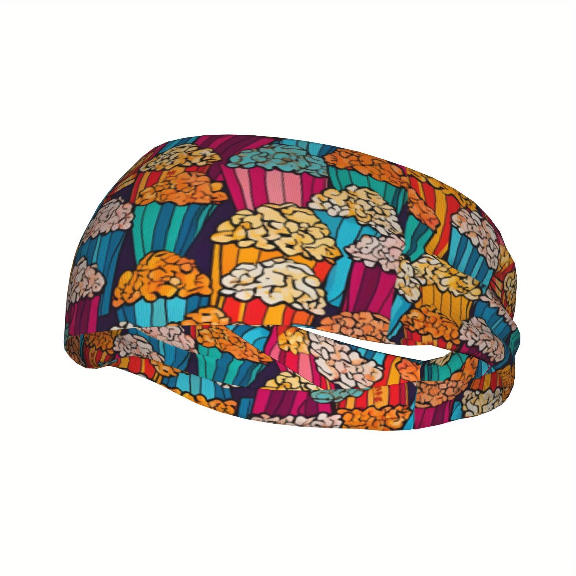 

Спортивная повязка на голову Popcorn Fiesta с ярким дизайном в стиле тай-дай, удобная, из полиэстерового трикотажа, идеально подходит для походов и активного отдыха на природе.