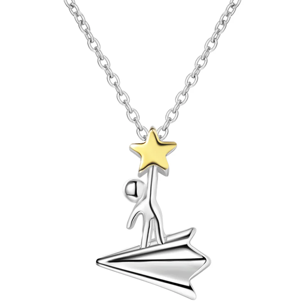 

Paper Plane Pendant Necklace Women Clavicle Chain Simple Airplane Jewelry Perfect for Daily Wear Airplane Necklace