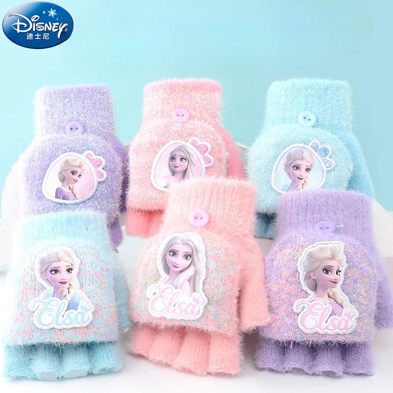 Hot Sales Kawaii Disney Frozen 2 Gloves for Girl Boy Autumn Winter Glove Anna Elsa Non Slip Breathable Mitten Christmas Gift