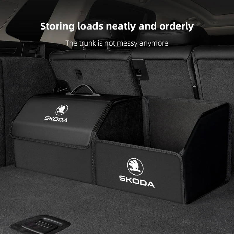 Car Specific Storage Box with Iarge Capacity Dual Color For Skoda Fabia Superb Yeti Octavia Rapid Kodiaq Mk3 A4 A6 A7