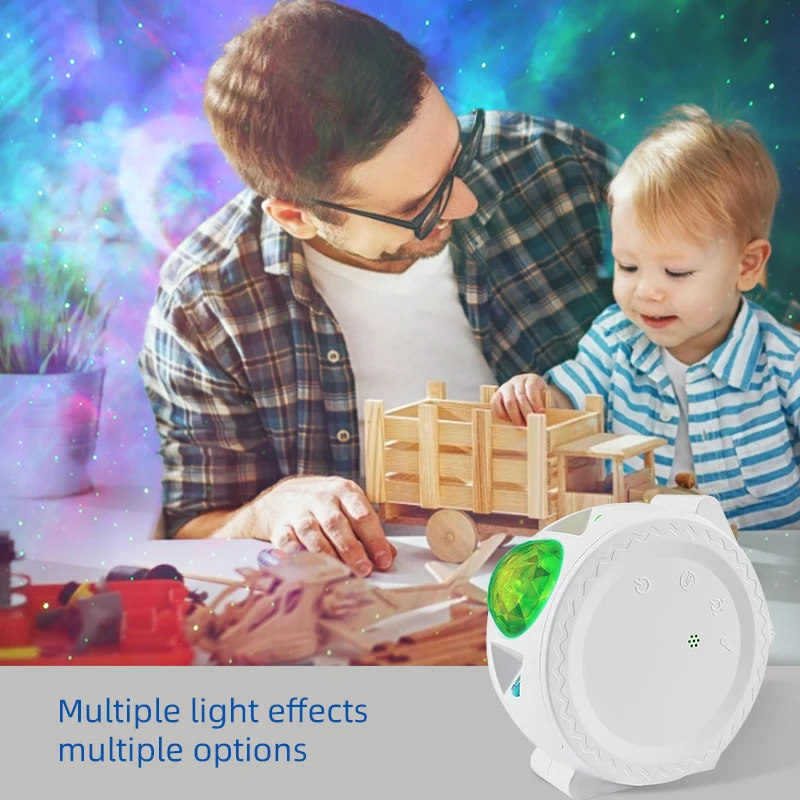 Smart Starry Sky Projector Galaxy Projector 3in1 Night Light Ocean Voice Music Control LED Lamp For Kid Gift Smart Life