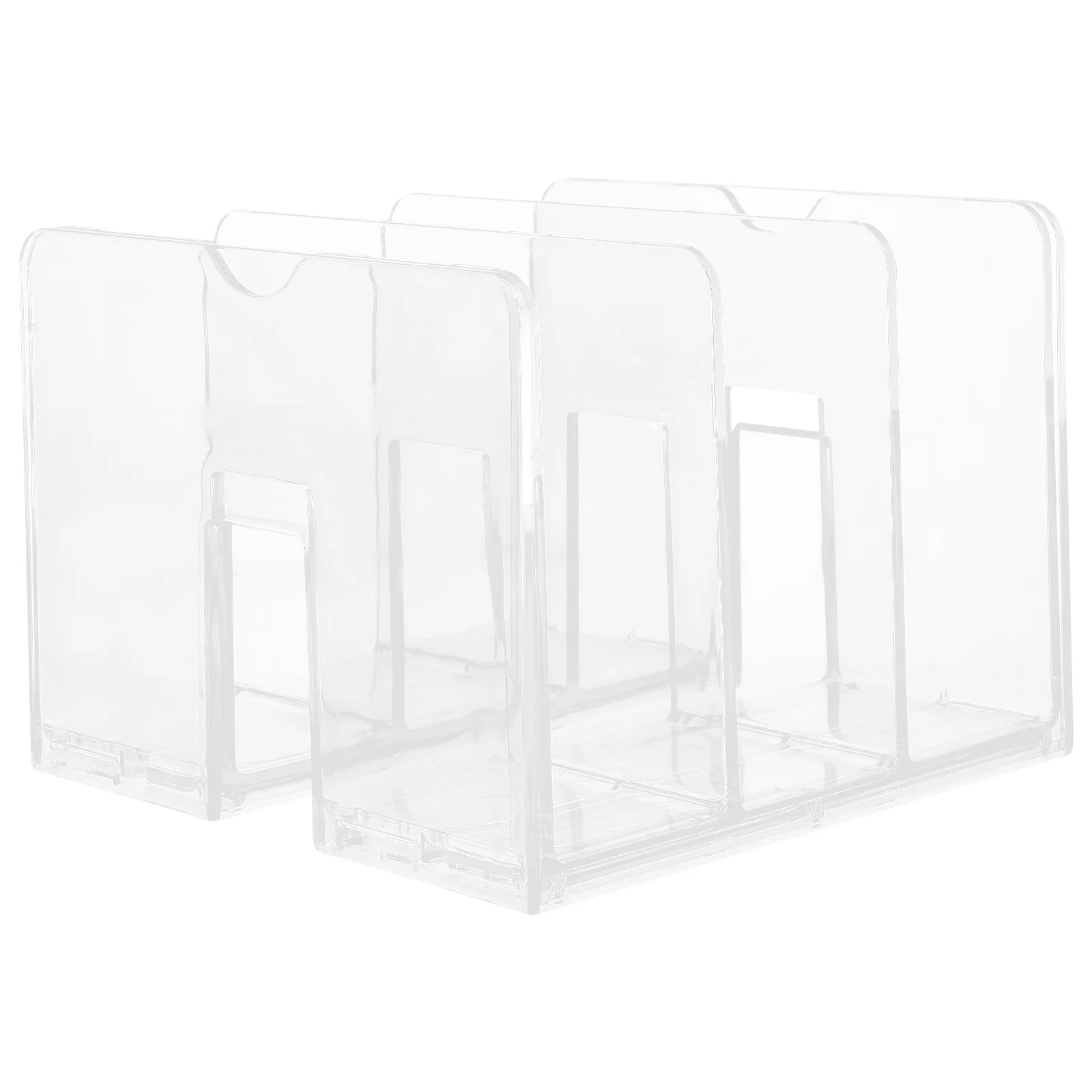 

Transparent Bookend Divider Thickened Document Rack For Office Home Study Room Desktop File Organizer Storage Stand