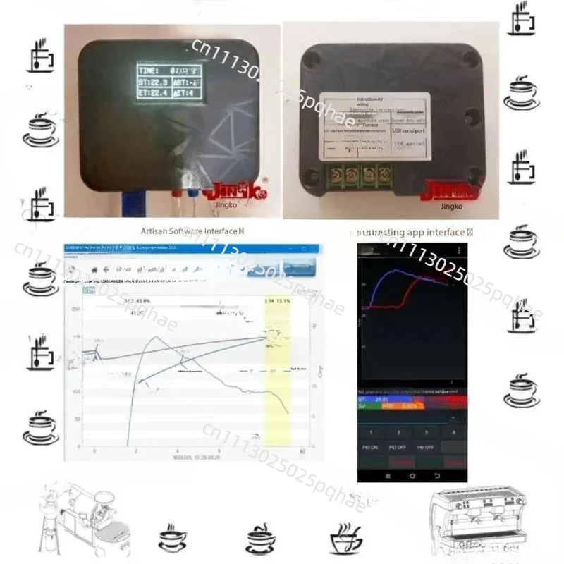 Baking , Coffee Beans, Artisan Intelligent Dual Channel Thermometer Displays Real-Btet Curve Ror