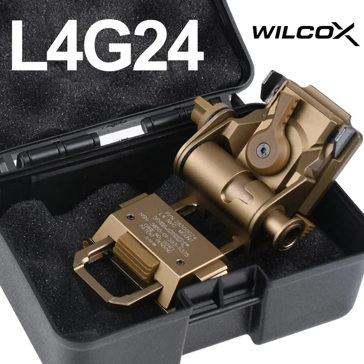 Metal Wilcox L4g24 NVG Mount L4G24 Bracket Holder For PVS14 PVS15 PVS18/GPNVG18  Foldable Night Vision Goggle Mount Helmet Mount
