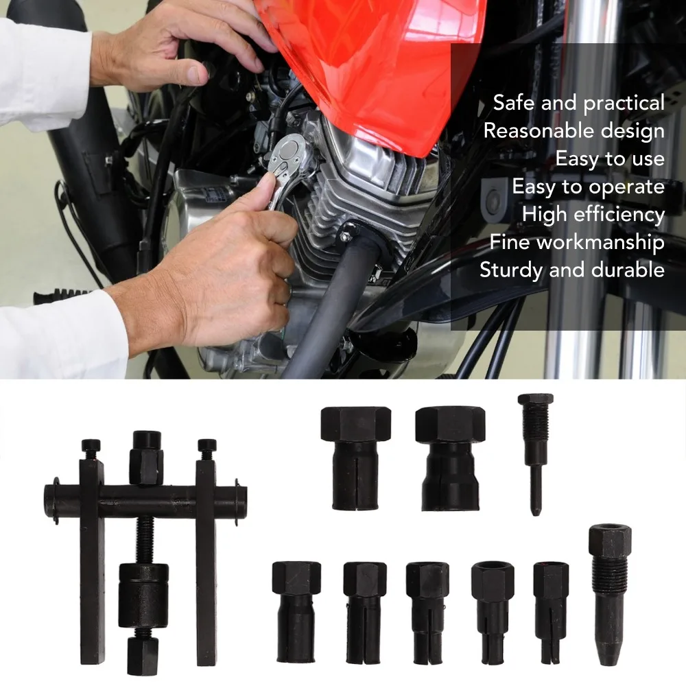 10PCS 8-25mm Internal Bearing Puller Set Collet Structure Storage Case Included Wheel Bearing Remover Metal Universal