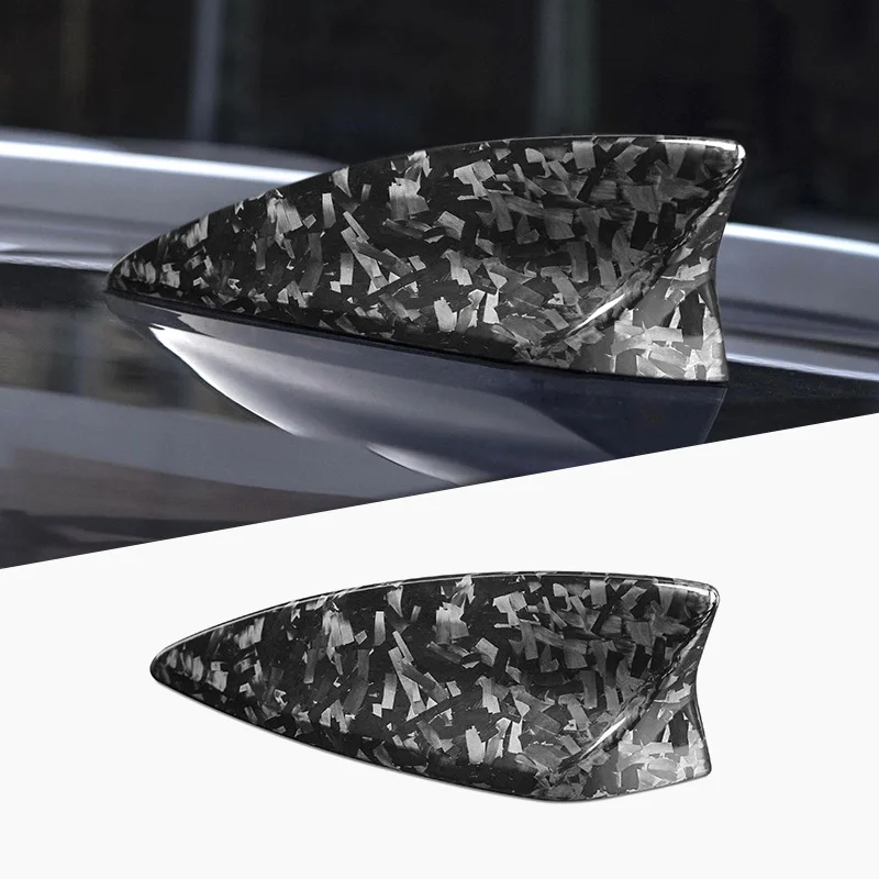 

Suitable for Camaro real Cadillac carbon fiber forged shark fin antenna cover dry carbon exterior modification