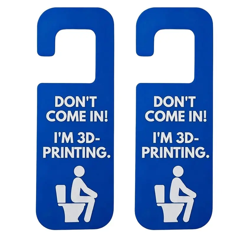 AWAH Funny 3D Printing Door Hanger Sign Plastic Door Knob Hanger Sign Room Door Decor