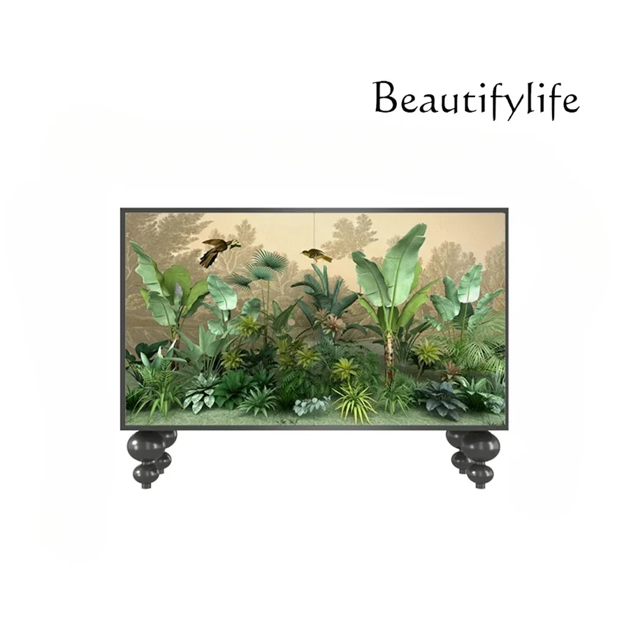 X Southeast Subtropical Rain Forest Solid Wood Entrance Cabinet Living Room Integrated Bedroom Multi-Functional Clothes