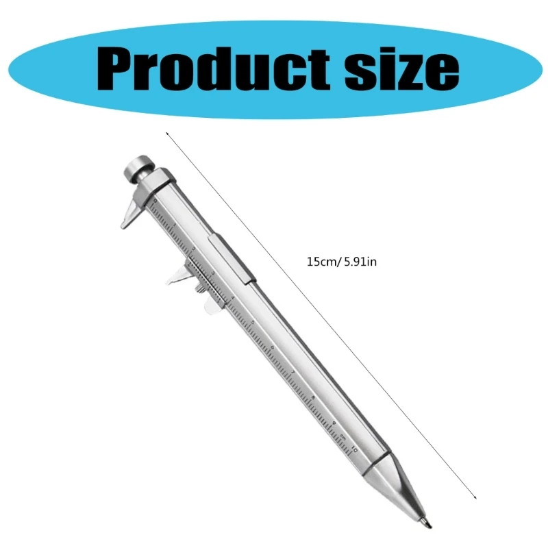 2Pcs/Set 1.0mm Plastic Vernier Caliper Pens Professional Precise Measurement Tool for Engineers Woodworkers Students Supplies