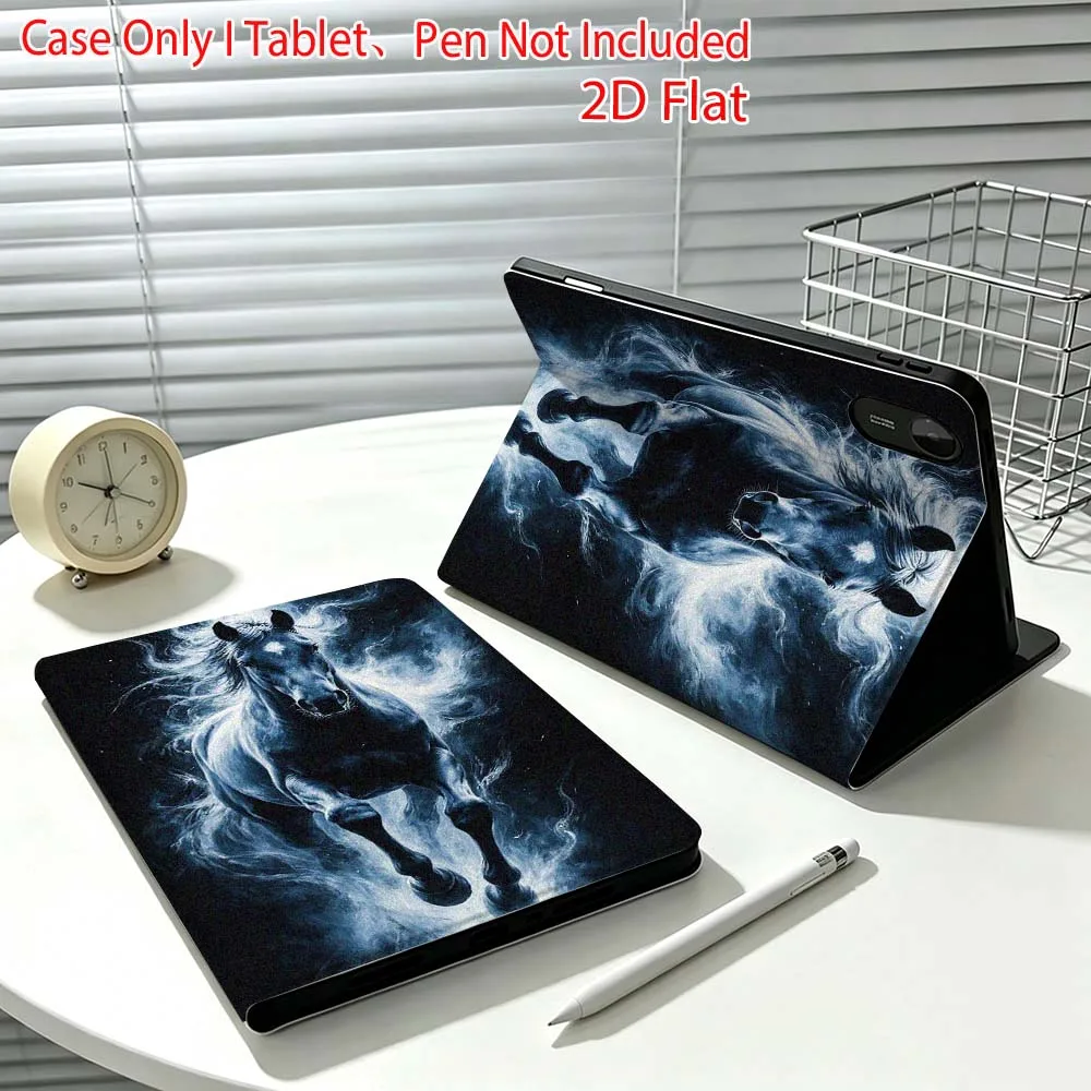 Running horse pattern Fashion For Xiaomi Poco Redmi Pad 8 2 4 C1 6 6S 7 7S SE 9.7 14 11 11.2 Inch Pen Tray Tablet Case