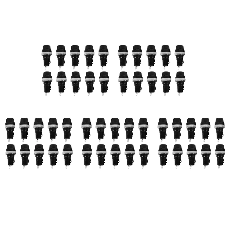 Portafusibles de 5 x 20 mm montado en panel eléctrico AS95-50 piezas