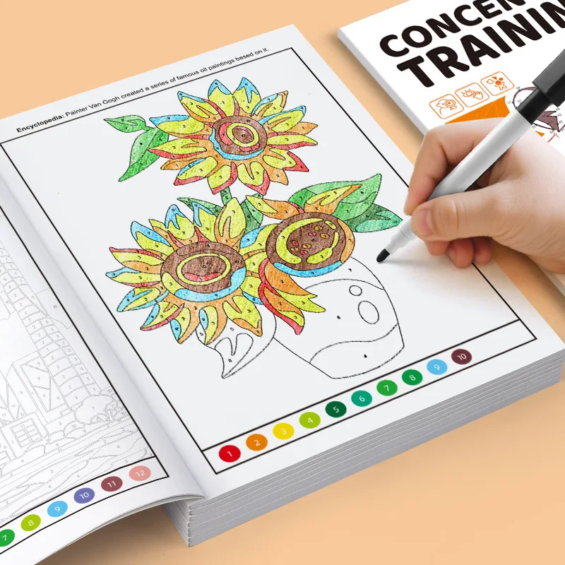 Magic Line Maze Left and Right Brain Thinking Concentration Challenge Puzzle Game Book Children's Whole Brain Training Books