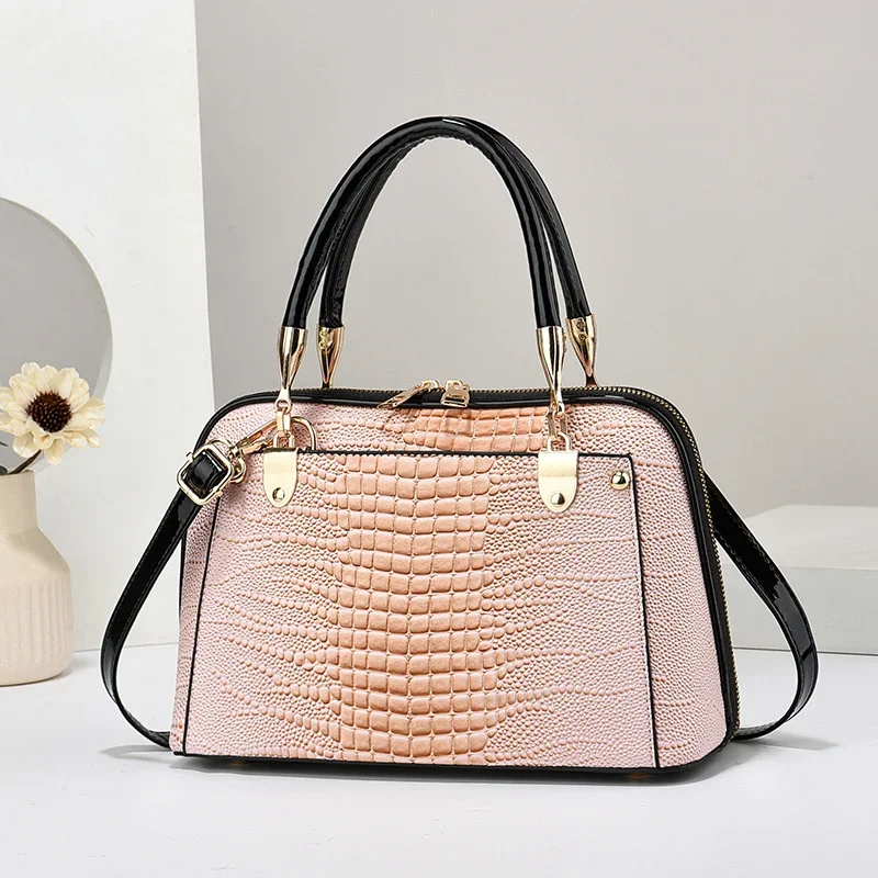 TRAVEASY Brand Large Capacity Crossbody Bag New Versatile Women Square Bag High Quality Crocodile Patterned Shoulder Bag 2024