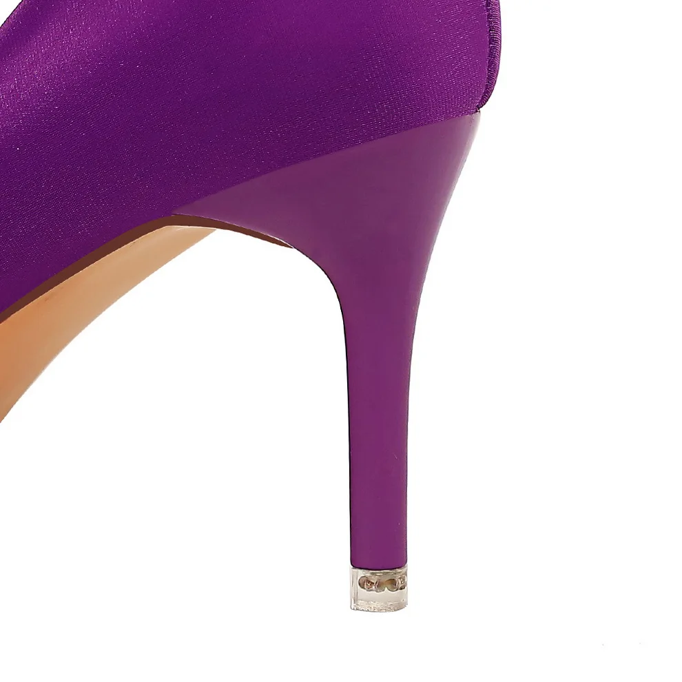 BIGTREE Shoes Satin Women Pumps 2025 New Purple High Heels Fashion Women Shoes Stiletto Luxury Noble Party Shoes Women Heels view 6