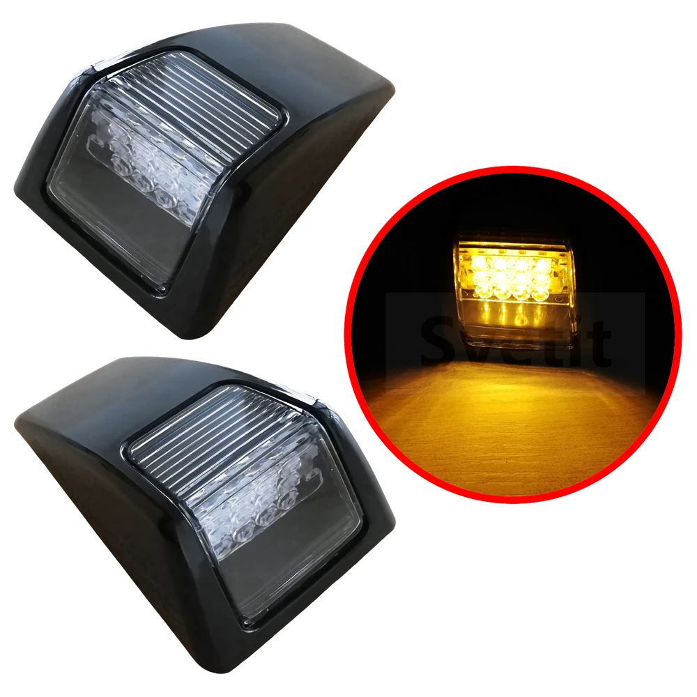 2Pcs 24V Amber Led corner Ligh RH+LH Side Marker Lamp for Volvo FH FM truck corner Lights Right Left Oem 82114500 82114506