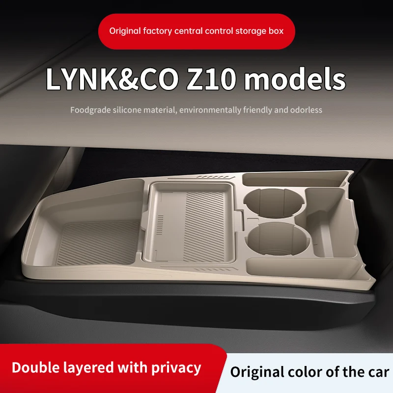 2024 For LynkCo Lynk Co Z10 Silicone Central Control Below Storage Box Central Control Organizer Mat Car Interior