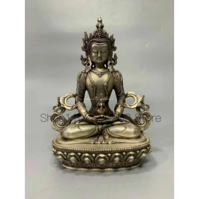 8 inch bronze copper silver plating buddhism Vajrasattva buddha statue