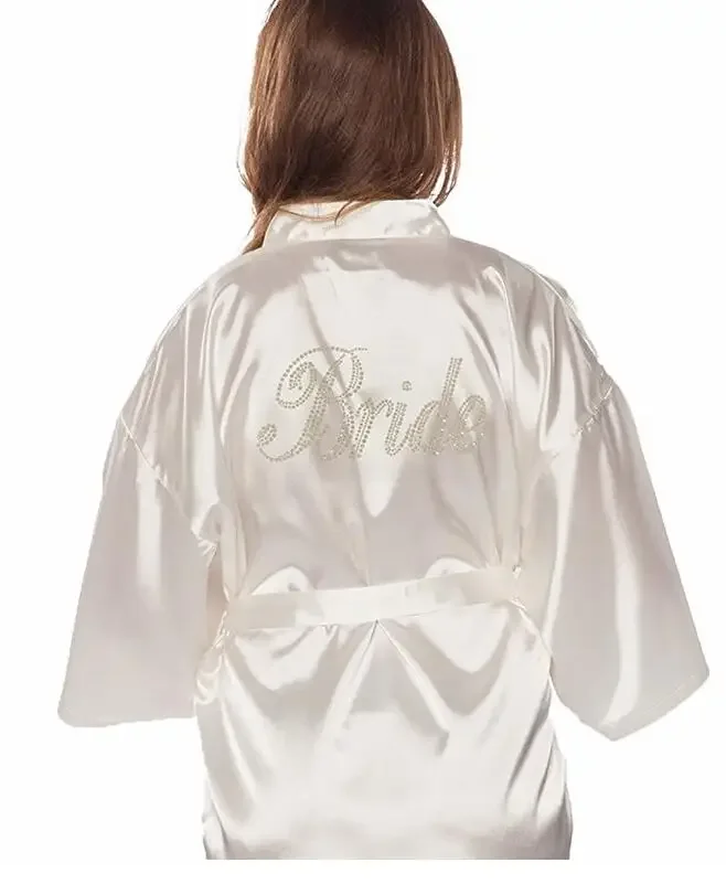 

Robe Wedding Bride Women Sleepwear nightwear White Bridal Dress Bathrobe Night dress Home Gown Sleepwear Nightgown Dressing Gown