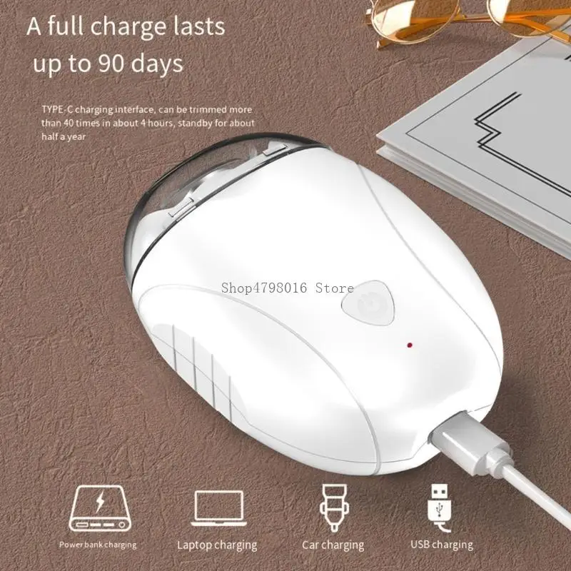 ميزة الضوء الليلي مطحنة الأظافر الكهربائية USB C شحن لرعاية الطفل الطفل