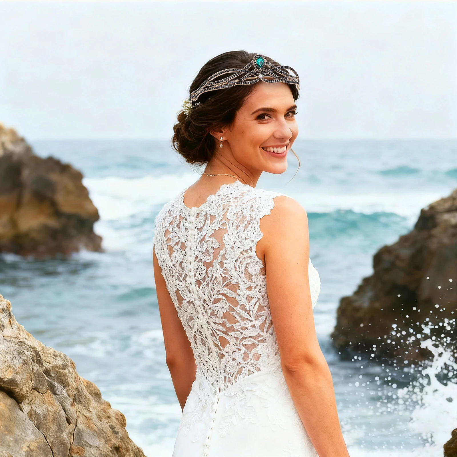 

1Pcs Retro Baroque Wedding Crown Party Hair Accessory Bride Headdress Elegant Tiara Bridal Headwear Retro Baroque Crown