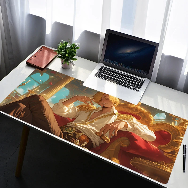 

Mouse Pad PC Non Slip Rubber Mousepad Laptop Gamer Cabinet HD Keyboard Pad Office Computer Gaming One Piece Sanji Desk Mouse Mat