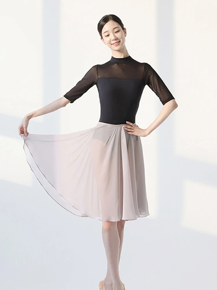 Ballet practice suit dance suit gym suit gauze skirt female adult basic training body ballet skirt tights