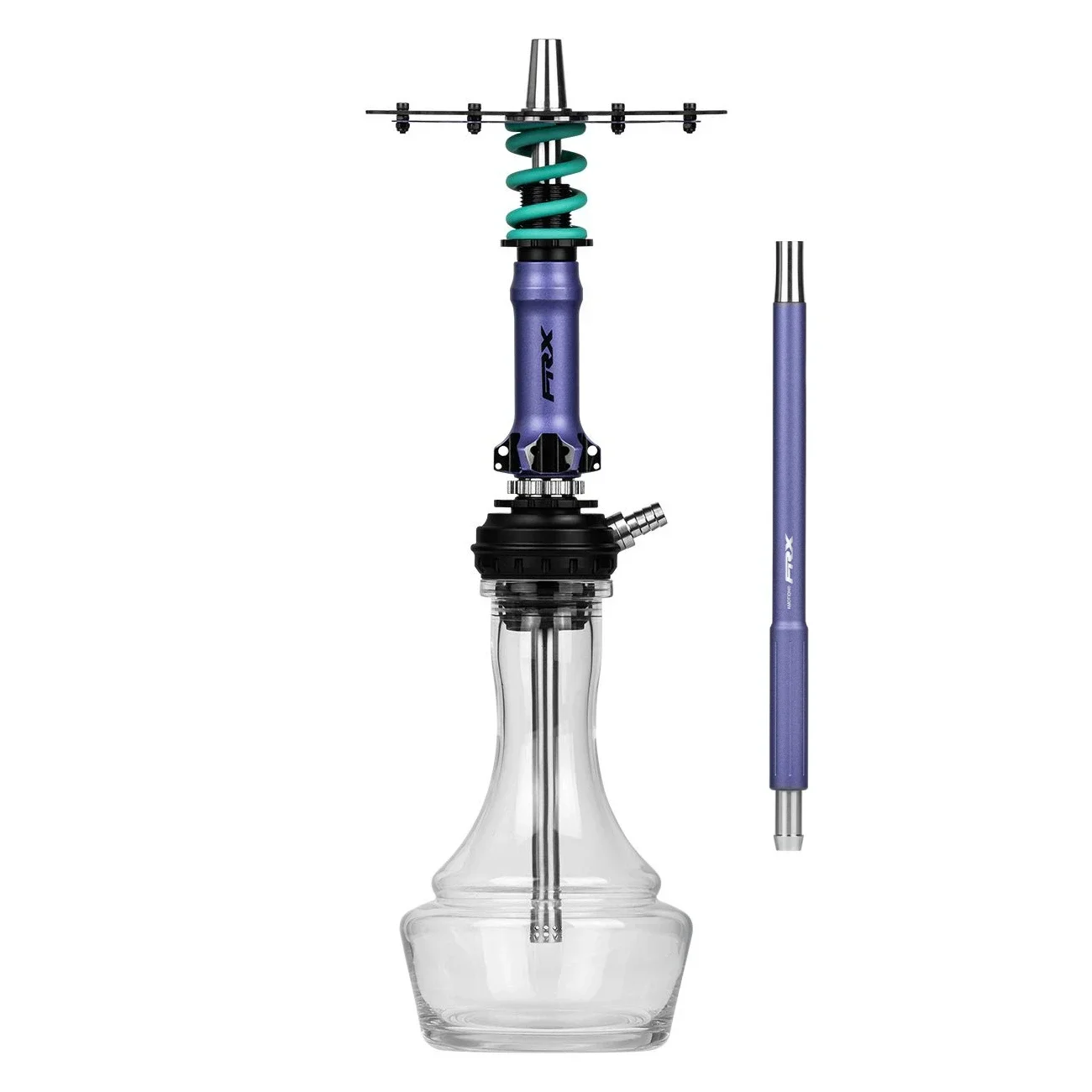 Moze Amotion Pedal RX Hookah Shisha Set with Glass Base Single Hose