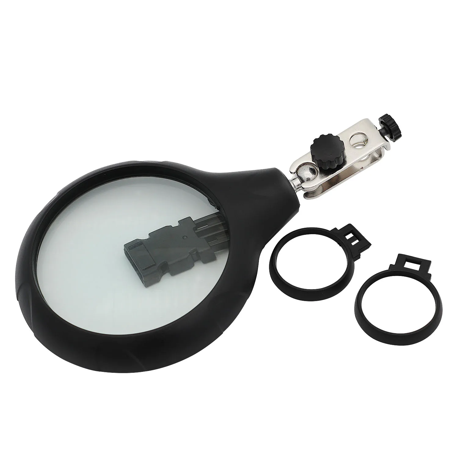 5X 8X 10X LED Light Helping Hands Magnifier Soldering Station,Magnifying Glass Stand with Auxiliary Clamp and Alligator Clips
