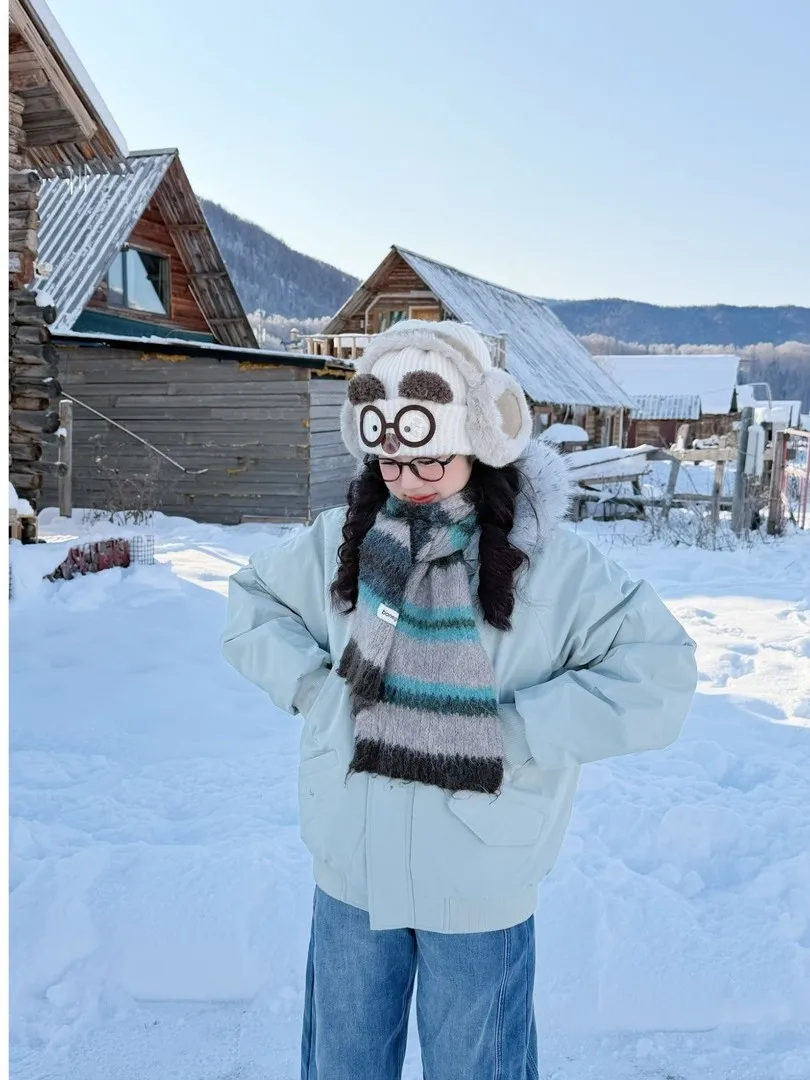 

Thiened Large ket Cred Air Cotton Parka Men's Winter Warm Outerwear Trendy Detachable Fur Collar Youth Casual Coat