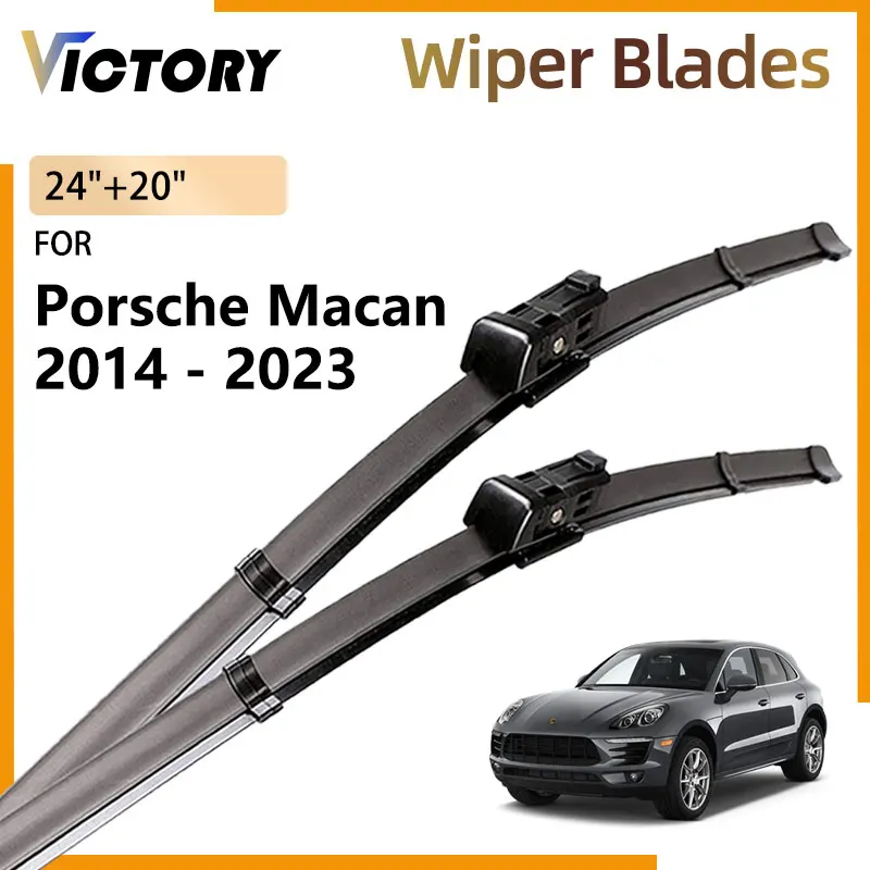 

For Porsche Macan 95B 2014 - 2023 2022 2020 2019 2018 2017 2016 2015 Sport Chrono GTS S T Car Front Wiper Blades Brushes Parts