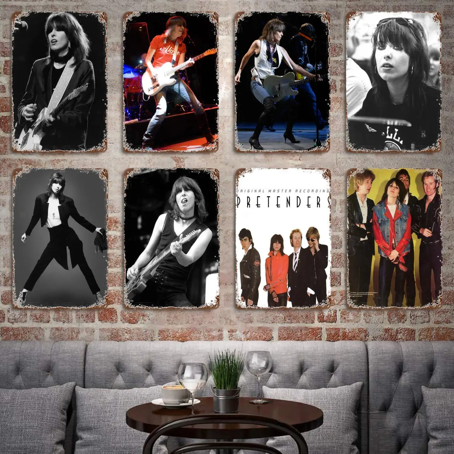 

The Pretenders Band metal Decor Poster Vintage Tin Sign Metal Sign Decorative Plaque for Pub Bar Man Cave Club Wall Decoration