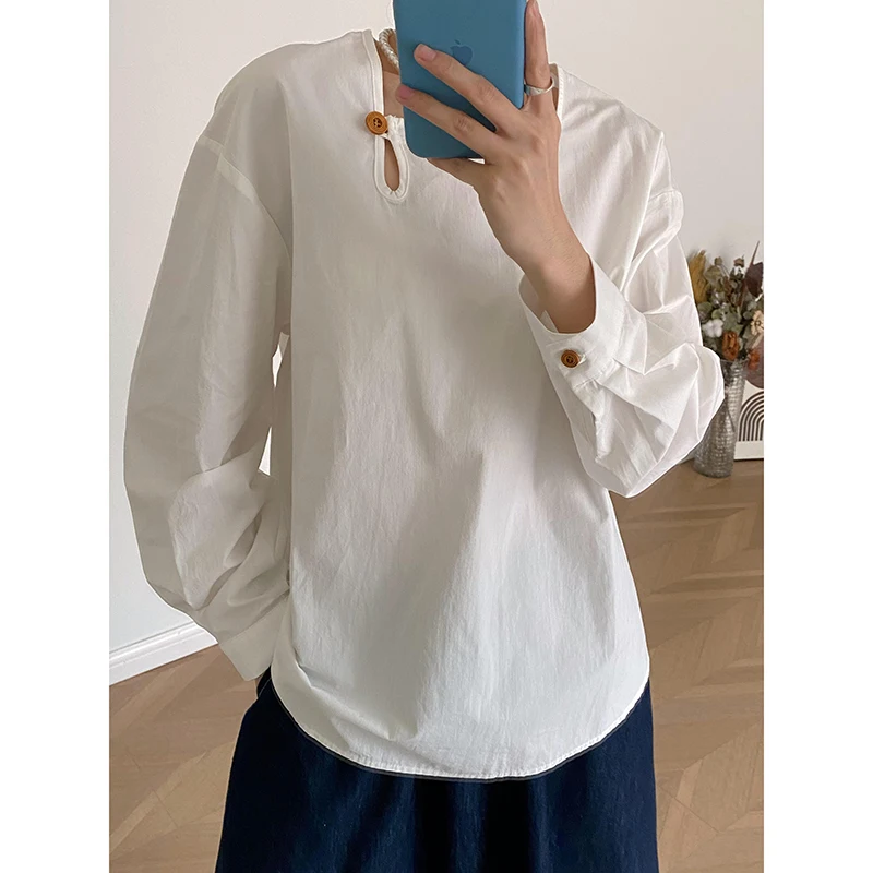 

Летний женский топ 2023 года с квадратным вырезом, ажурной отделкой и одной пуговицей, приталенный, с защитой от солнца, из хлопка, повседневный, для офиса