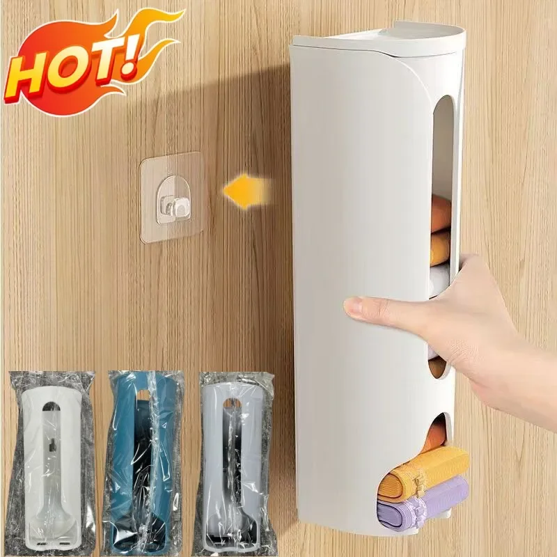 Kitchen plastic bag holder organizer wall hanging Garbage Bag Bathroom Trash Bag Bucket Dispenser Home Underwear storage box